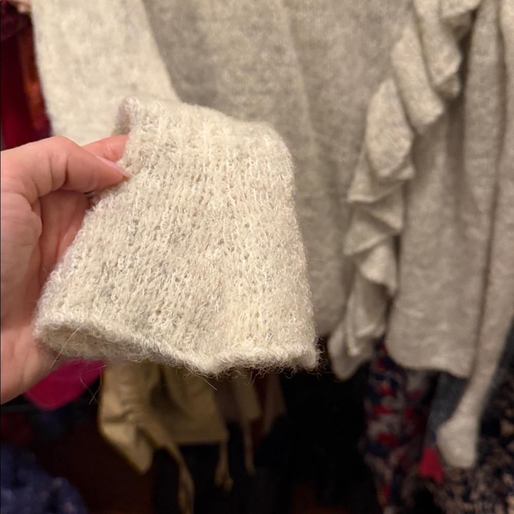 Rebecca Taylor Cream Ruffle Sweater - Picture 4 of 4